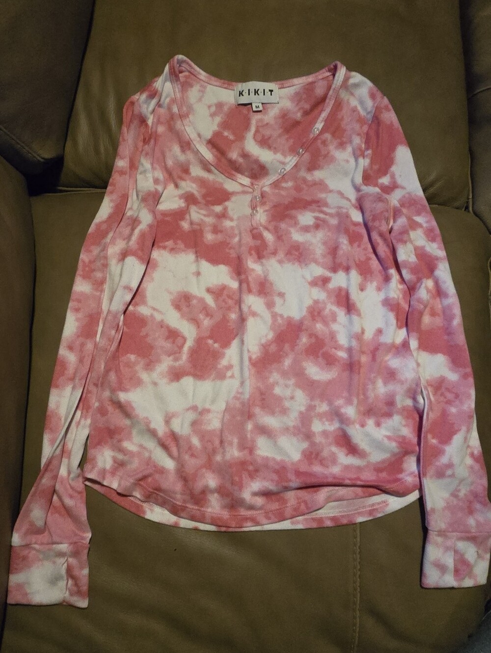 KikiT Pink Tie-Dye Long Sleeve Tee